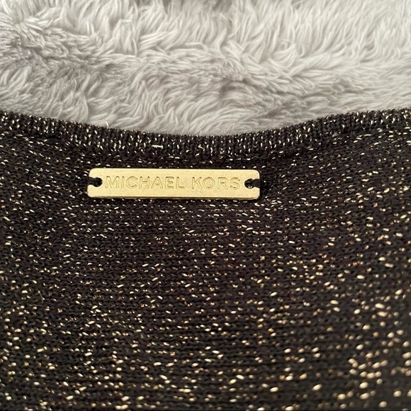 Michael Michael Kors Gold Lurex Metallic Blouse XL - Picture 8 of 11